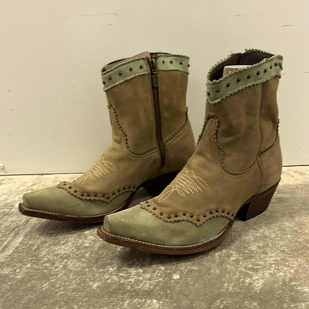 Gently/barely worn liberty, handmade, tap, ankle, zip boots